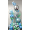Gran arreglo de globos de aire y helio con dos personalizaciones  - 4