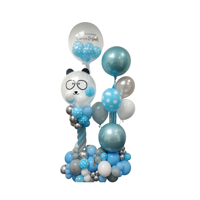 Gran arreglo de globos de aire y helio con dos personalizaciones  - 5
