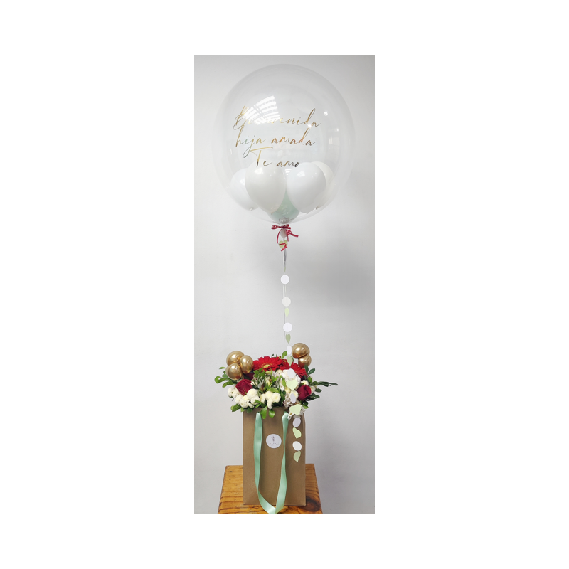 Globo Confetti  + Bolsa de flores para esa ocasión especial Mapari flores - 3