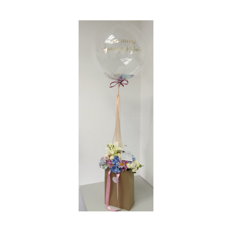 Globo Confetti  + Bolsa de flores para esa ocasión especial Mapari flores - 5