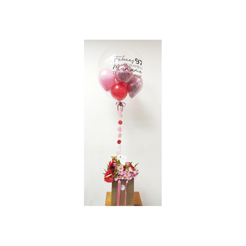 Globo Confetti  + Bolsa de flores para ella Mapari flores - 1