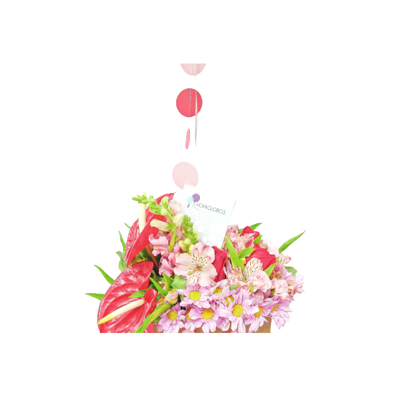 Globo Confetti  + Bolsa de flores para ella Mapari flores - 2