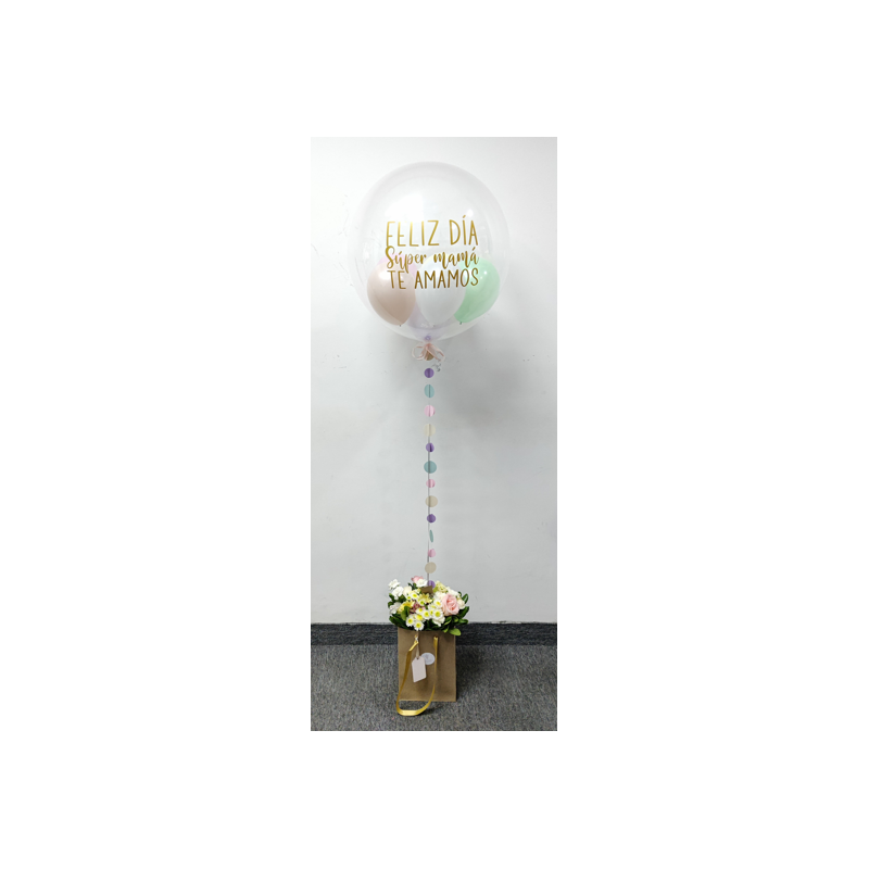 Globo Confetti  + Bolsa de flores para ella Mapari flores - 7