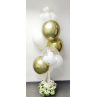 Gran bouquet de globos de helio personalizado con cesta de flores Mapari flores - 1