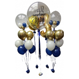 Agrupación de globos de helio con globo gigante personalizado y globos de números  - 2