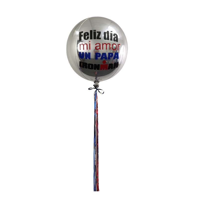 Globo metalizado con helio personalizado para cumpleaños  - 2