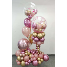 Gran arreglo de globos de aire y helio personalizado  - 1