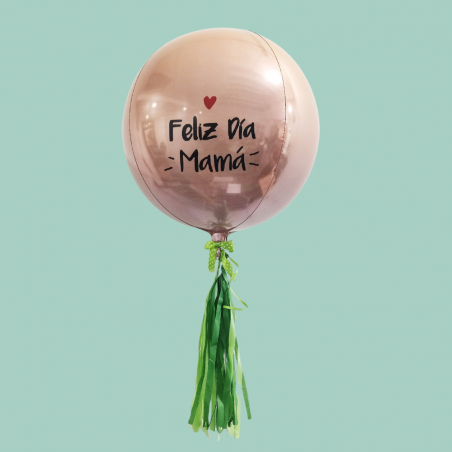 Globo esférico metalizado para el Día de las Madres – “Mamá, eres única”  - 1