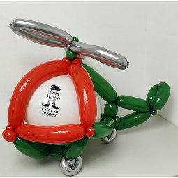 Helicóptero de Globos con Elf a Bordo