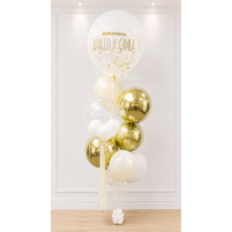 Bouquet Oro Esferas | HORAGLOBOS Caracas