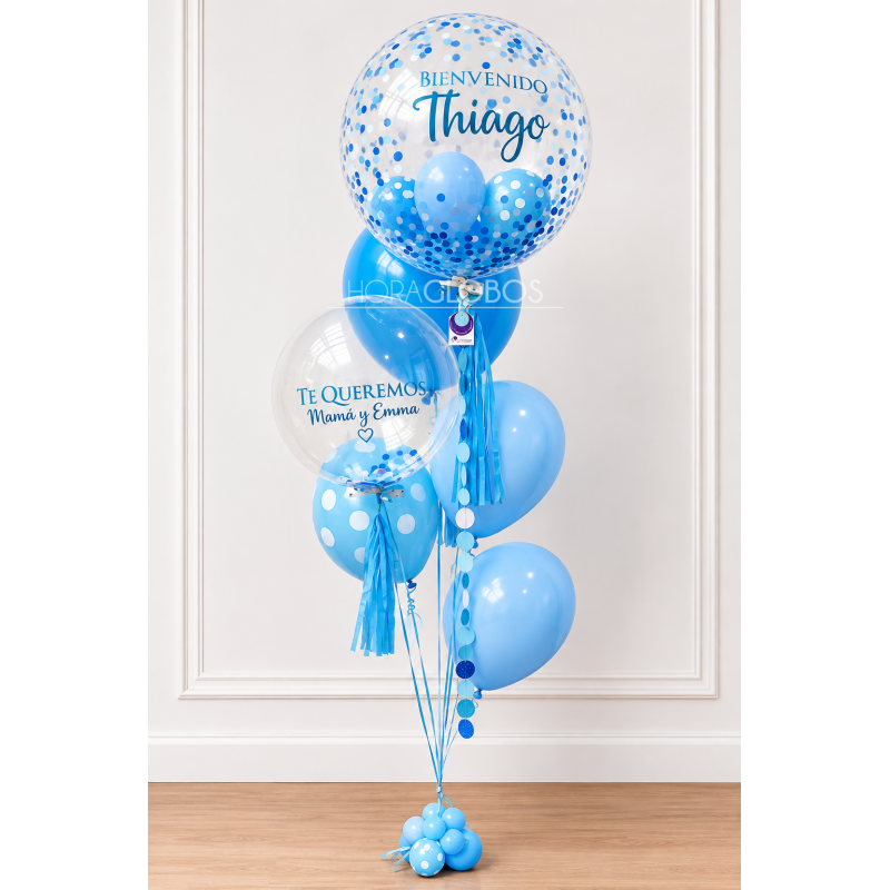 Bouquet Doble Burbuja | HORAGLOBOS Caracas