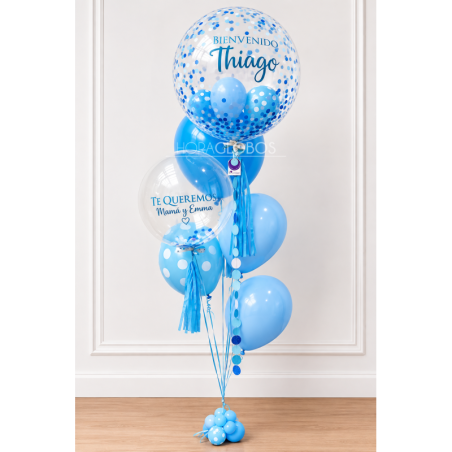 Bouquet Doble Burbuja | HORAGLOBOS Caracas