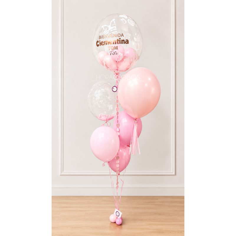 Bouquet Doble Burbuja | HORAGLOBOS Caracas