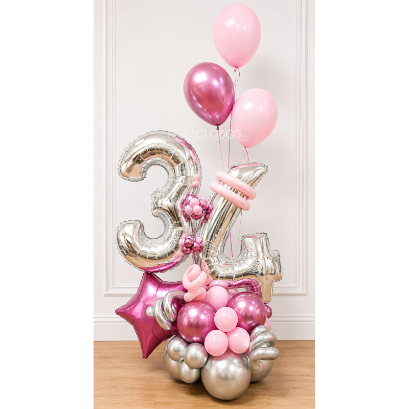 Doble Número con Globos | HORAGLOBOS Caracas