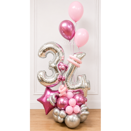Doble Número con Globos | HORAGLOBOS Caracas