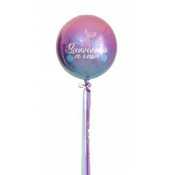 Globo metalizado con helio personalizado para bienvenida o despedida  - 1