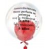 Globo Confetti personalizado con un mensaje de amor  - 3