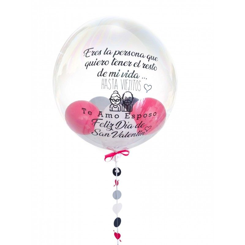 Globo Confetti personalizado con un mensaje de amor  - 7