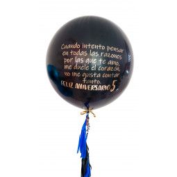 Globo gigante con helio y borlas personalizado  - 1