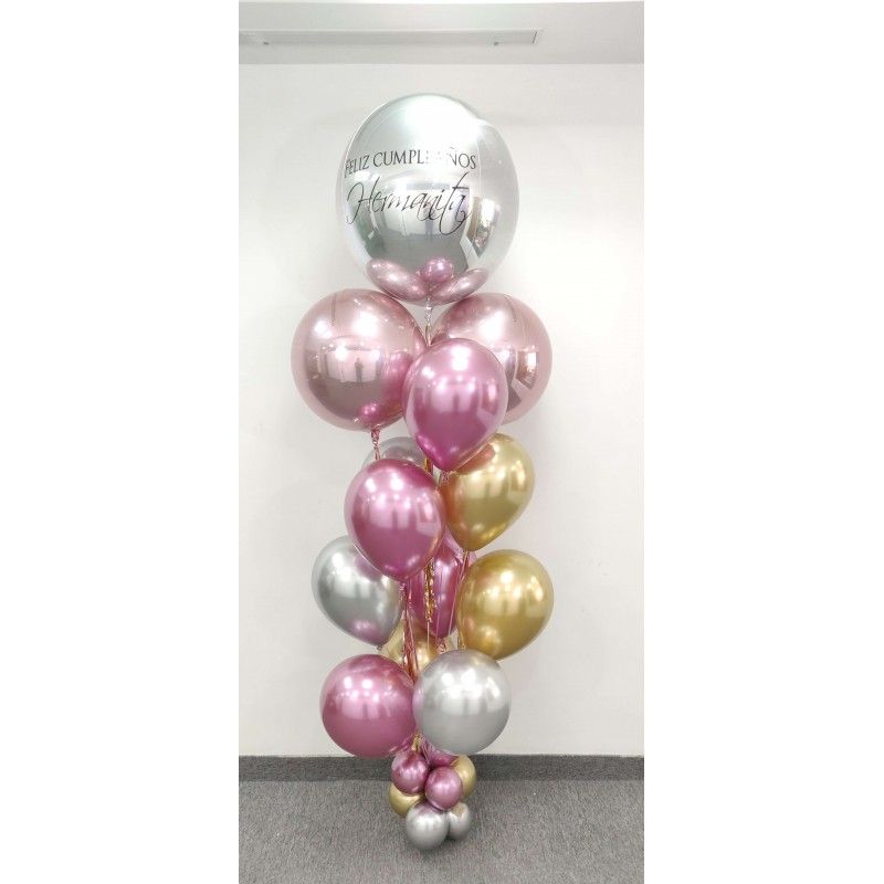 Gran arreglo de globos de helio personalizado  - 1