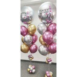 Gran arreglo de globos de helio personalizado  - 1