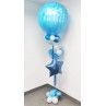 Bouquet de globos de helio con dos globos personalizados  - 1