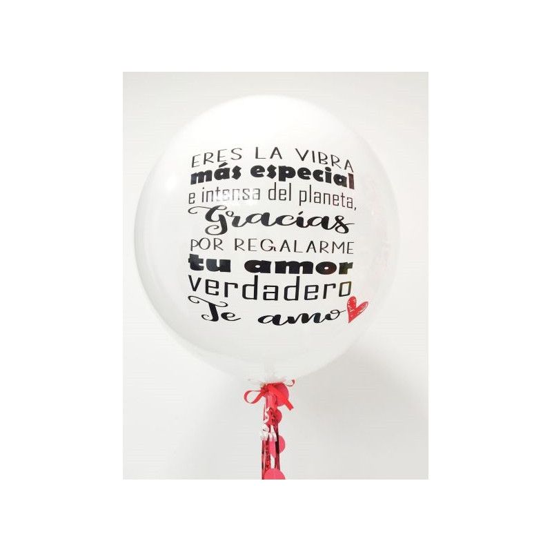 Globo Confetti personalizado con un mensaje de amor  - 1